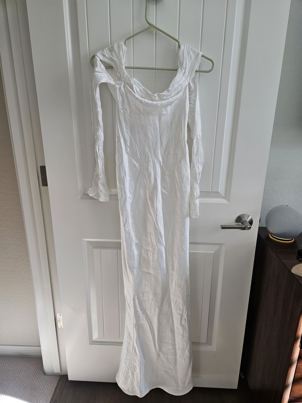 Meshki White Long Sleeve Maxi Dress